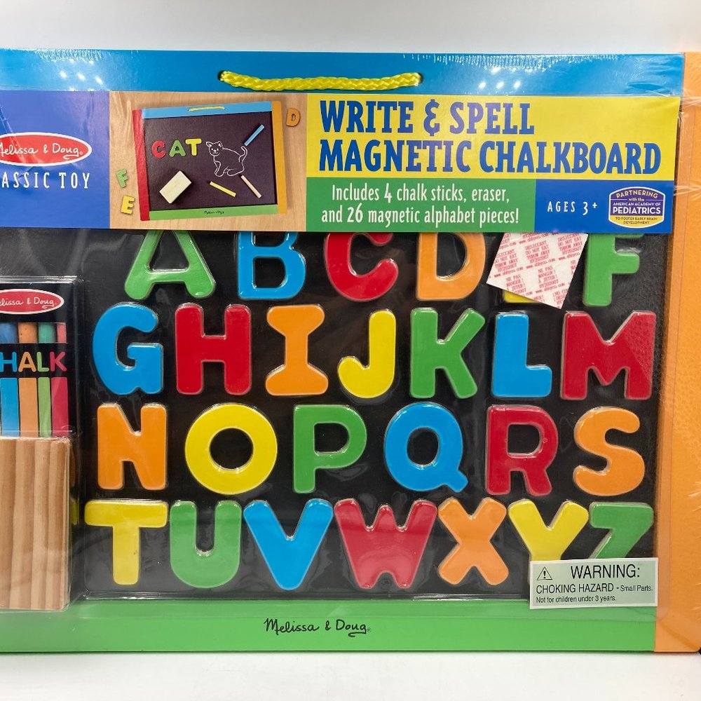 Melissa & Doug Write & Spell Magnetic Chalk Board